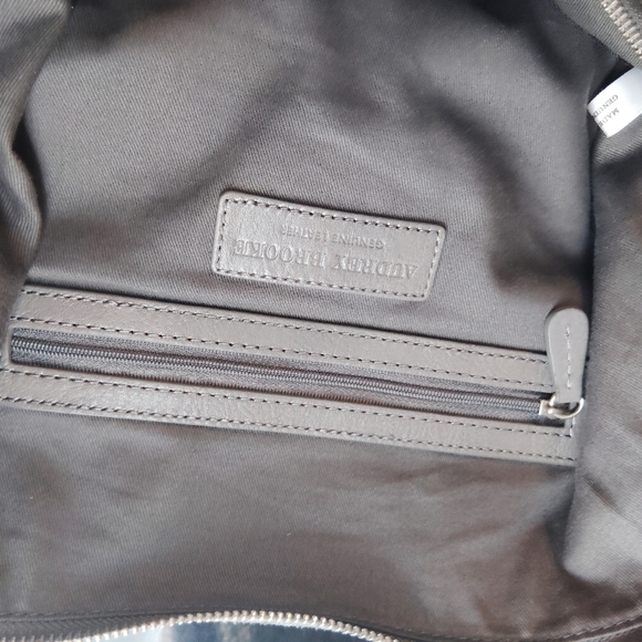 Audrey Brooke Suede Leather Bag Purse - Picture 7 of 16